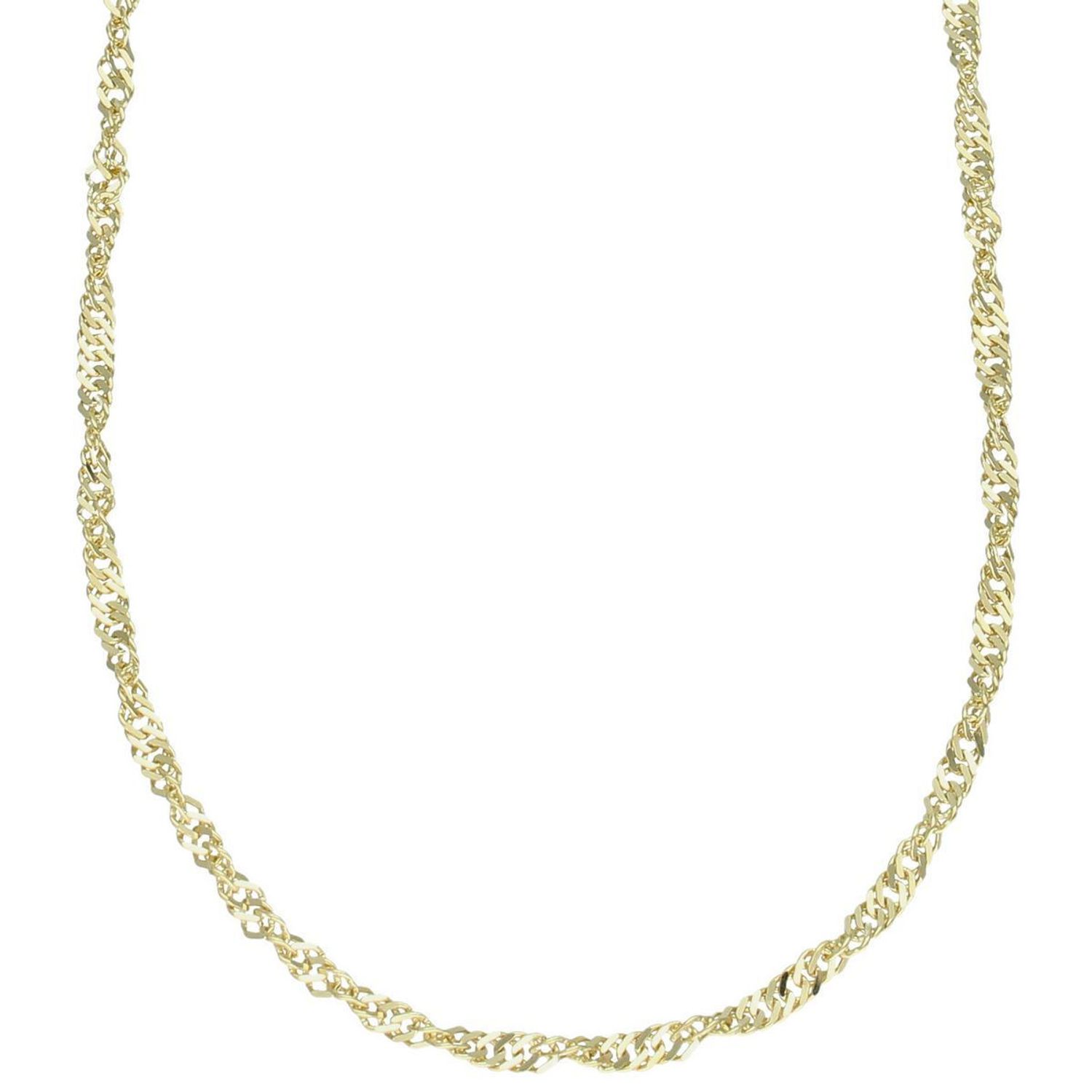 Stylowy łańcuszek damski ze złota próby 585, model DIA-LAN-13773-585. Splot Singapur (045), długość 45 cm, szerokość 2,5 mm, waga 5,89 g, zapięcie na karabińczyk. Elegancja i luksus w jednym.1.jpg